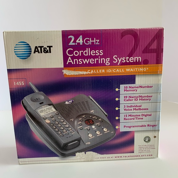 Vintage AT&T Cordless Phone With Answering Machine - Picture 1 of 5